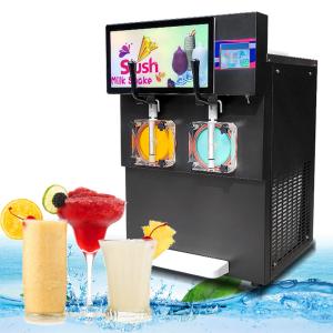 China Commercial Double Tank Frozen Drink Beverage Machine Frozen Cocktail Slushy Machine Granita Margarita Slush Slushie Mach wholesale
