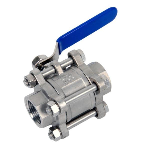 Stainless Steel 3 Piece 2" Ball Valve for Straight Through Channel Blow-Down