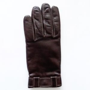 China Customized Elastic Cuff Mens Wool Lined Leather Gloves Sheepskin Men Leather Gloves wholesale