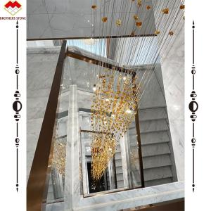 China Countertop Wall Panel Flooring Tiles Luxury Drama White Stone Volakas Marble Staircase wholesale