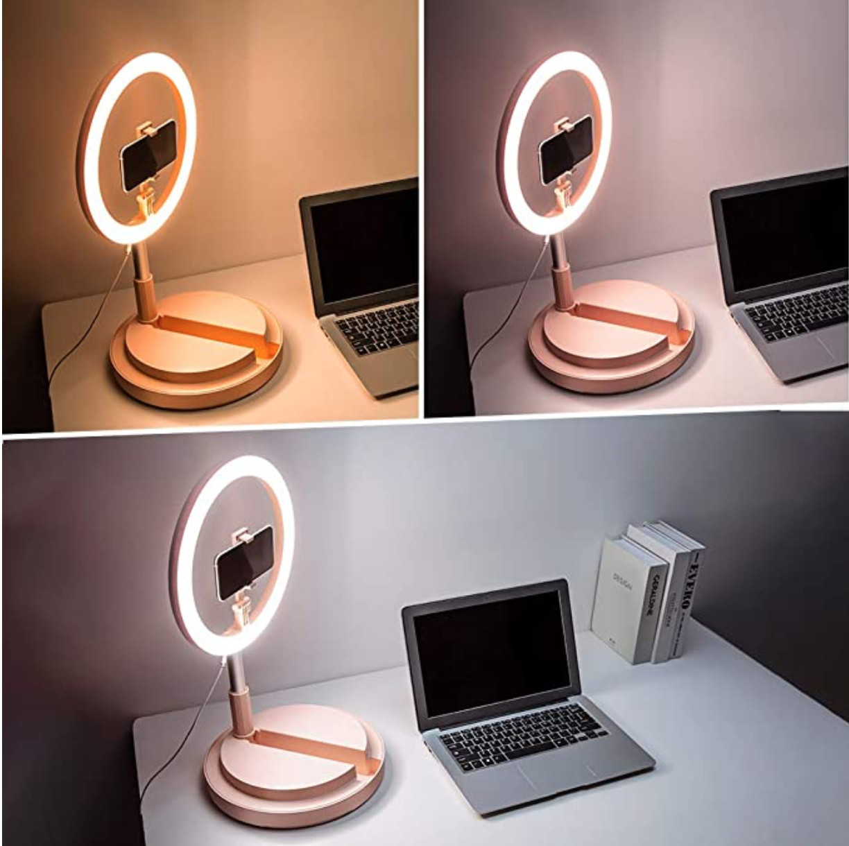 66'' Makeup Selfie Ring Light All In One 22W , 10 Inch Led Ring Light For Living