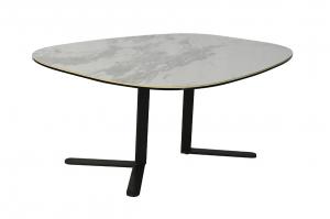 China Luxury Black Metal Frame Coffee Tables Round Nesting Coffee Table on sale