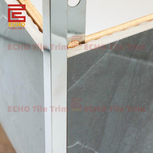 Metal Tile Edging Square 90 Degree Outside Corner Edge Tile Trim 2.5m
