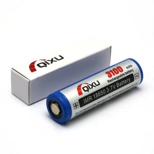 China NEWEST QIXU High capacity 18650 3100mAh 3.7v rechargeable Li-ion battery wholesale