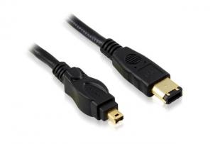 China Firewire IEEE 1394 4 Pin to 6 Pin Cable DV-OUT Camcorder Lead 1m on sale