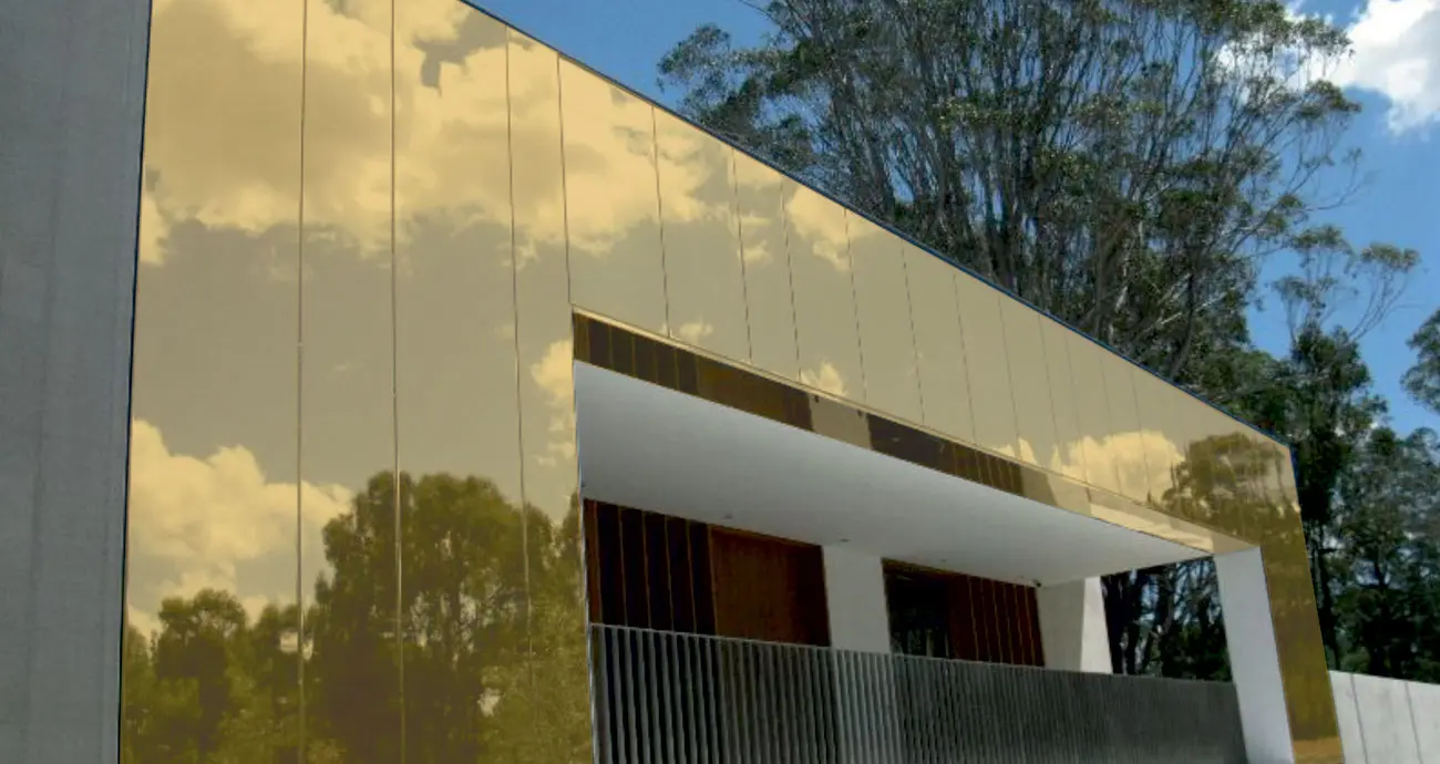 Silver Acp Mirror Sheet Aluminum Composite Panel 4 X 8FT PVDF Coating Composite Acm