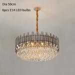 Modern chandelier for living room round bedroom Smoky grey postmodern chandelier