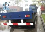 3 Axles New Loading Construction Machines Hydraulic Flatbed Semi Trailer 70 Tons