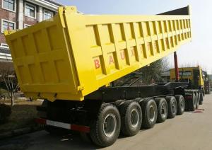 China CIMC 5/6 Axle 30-70 Ton Transport Coal Ore Building Materials Equal Box Body 40CBM Hydraulic Tipper Trailer wholesale