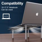 3.0mm Thick Height Adjustable Laptop Table , 614g Laptop Riser Stand