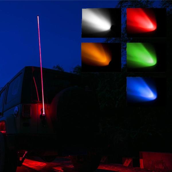 4ft LED Whip Lights Flag White Colors Wireless Remote Weatherproof Lighted