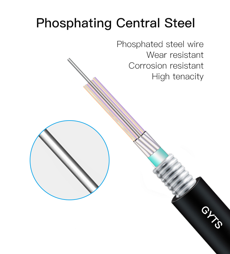 Single Mode G652D Armoured Fibre Optic Cable For Cell Phone Booster