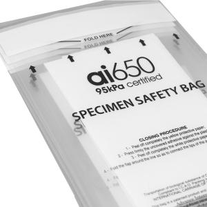 China LDPE Hospital Clinic Biohazard Specimen Transport Bags With Document Pouch wholesale