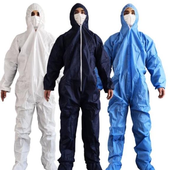 Multi Colored Disposable Protective Suit Full Body Medical Grade Coveralls
