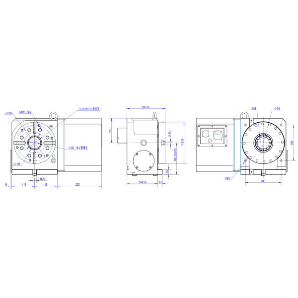 4 Axis CNC Rotary Table D-210