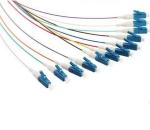 12 cores LC/UPC SM 9/125 fiber optic bundle pigtail yellow LSZH out jacket