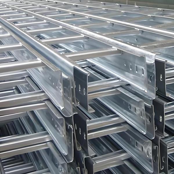 Wall Mounted Ladder Trough Type Cable Tray Width 100mm To 1000mm For Simplified Cable Management