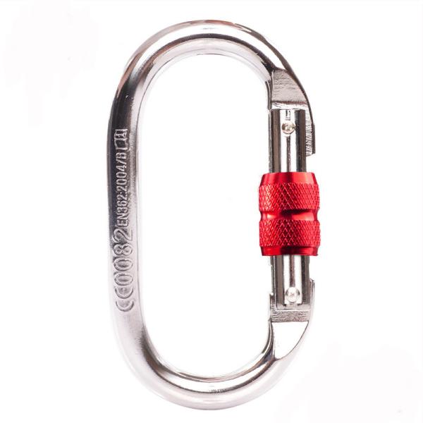 CE0082 Certified O Shape Climbing Carabiner for Wall Climbing Max Breaking Load