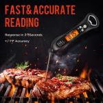 Digital Waterproof Instant Read Food Thermometer BBQ Cooking Oven Meat With