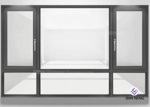 China Double Glazed Aluminum Frame Window Horizontal Opening Pattern Finished Surface on sale