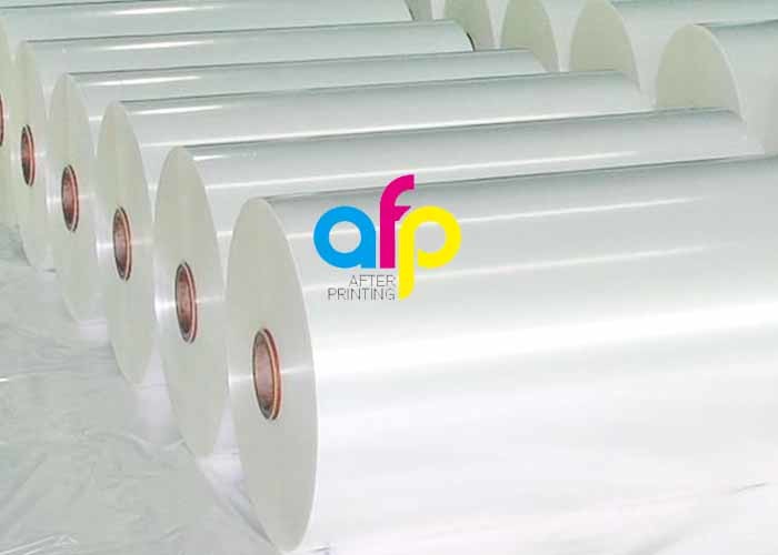 20 - 250 Mic Laminating Film Roll , Custom Size PET Gloss Laminating Film