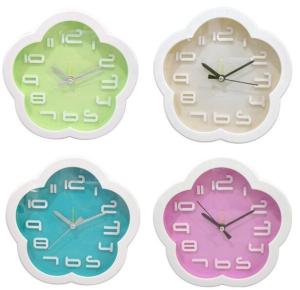 China Flower Design Plum Blossom Shaped Alarm Clock Candy Color Clock wholesale