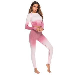China Quick-dry running fitness yoga suit, hanging dye breathable hip lifting fitness seamless yoga pants yoga dress woman wholesale