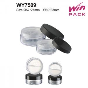Compact Size Empty Loose Powder Container , Loose Powder Case With Division