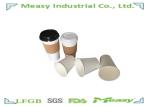 8oz To 20oz Single Wall Paper Cups , White Coffee Paper Cup With Lid And Sleeve