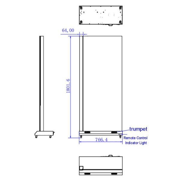 55 Inch Indoor Floor Standing Touch Transparent OLED Display for Smart Commercial and Interactive Applications