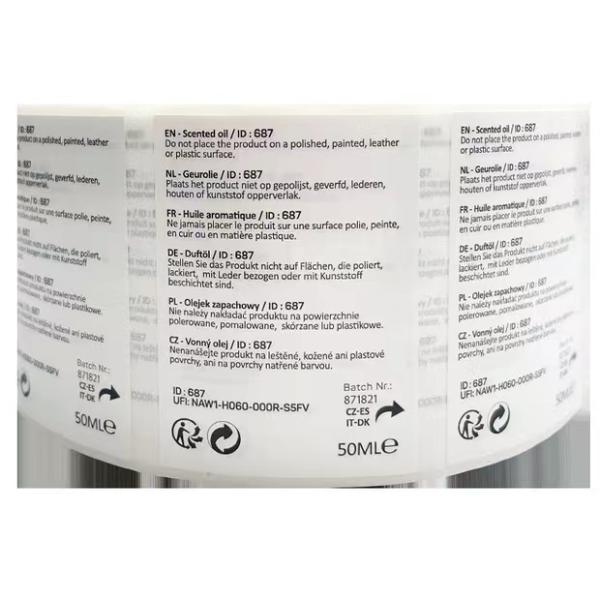 Vinyl Paper Seal Sticker Label Waterproof For Food Labelling Packaging