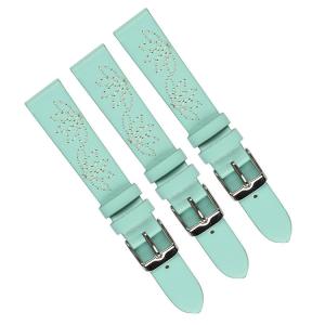 China Mint Green 18mm Leather Watch Strap Bands Flower Embroidered on sale