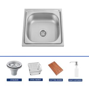China Topmount Square Kitchen Sink Elegant Gold Finish Customizable Design wholesale
