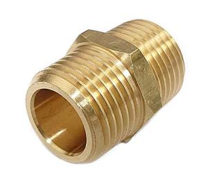 China 3/4&quot; NPT Brass Tube Fitting Hex Nipple Male Pipe Adapter wholesale