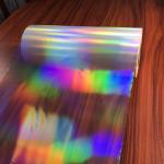 Multiple Extrusion Transparent Rainbow Film , Clear Holographic Film Roll