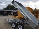 China 10x6 Hot Dipped Galvanized Hydraulic Tipper Trailer 2000Kg With Mudflaps wholesale