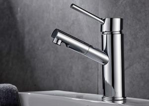 China Chrome Sprayer Rotation Bathroom Basin Faucets Single Handle ROVATE wholesale