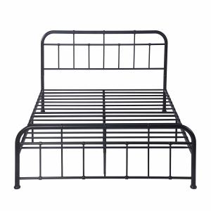 China Modern Black Durable King Size Metal Bed , Iron Bed Frame King For Home wholesale