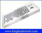 Industrial Desktop Stainless Steel Keyboard 12 Keys F1 - F12 With Trackball