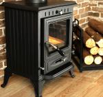 Cast Iron Fireplace, Small Real Fire, Wood Burning For Heating, American