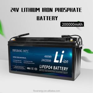 China Lifepo4 Deep Cycle 200ah 12V 24V Battery Built In BMS 12 Volt 24 Volt wholesale