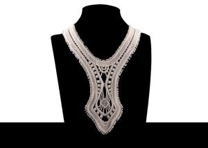 China Retro 100% Nature Cotton Bridal Appliques And Trims With Round Neck For Prom Dress wholesale