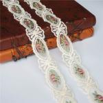 white embroidered heavy beaded lace fabric luxury