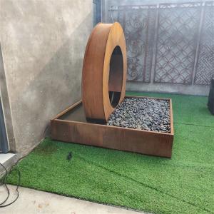 China Customizable Electric Corten Steel Water Feature For Architectural Design wholesale