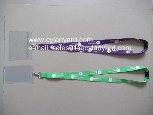 Cheap printed neck lanyards, colour lanyard with id badge,