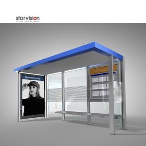 China Led Illuminated IP65 Solar Powered Bus Shelter / Outdoor Bus Shelter For City wholesale