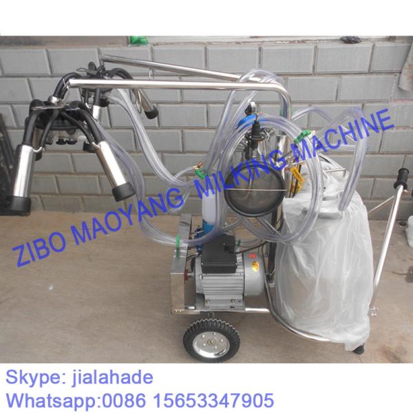 For EU market,Vacuum Pump Typed Double Buckets Mobile Milking Machine,good price