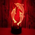 OEM animal shape Dolphin 3D Lights Holiday Gifts Colorful Remote Control LED