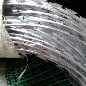 China Low Carbon Steel Spiral Wire Blue Razor Barbed Wire wholesale