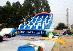 China Fantasy Splendid Ocean Water Park / Outdoor Inflatable Water Slides With Cartoon Printing wholesale
